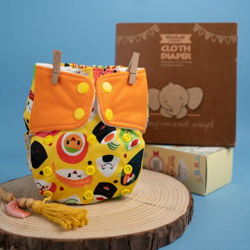 Mushi Sushi Cloth Diapers with Soaker for 3mo–3yrs